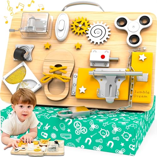 Busy Board Wooden DIY Toy Baby Montessori Sensory Activity Board