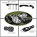 Mavicen Lawn Aerator Shoes with Zinc Alloy Buckles and 4 Adjustable Straps for Aerating Your Yard, Lawn, Roots & Grass Extra Mini Wrench and 3 Shovels Included (Black)