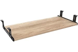 FRMSAET Furniture Accessories Office Product Desk Suits Hardware 20/24/30 inches Keyboard Drawer Tray Wood Holder Under Desk Adjustable Height Platform. (30 inches, Burlywood)