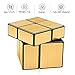 D-FantiX Shengshou Mirror Cube Set, 2x2 3x3 Mirror Blocks 2x2x2 3x3x3 Speed Cube Bundle Mirrored Cube Puzzle Gold
