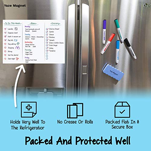 1 Magnetic+Whiteboard+Refrigerator+Organizaton+Resistant