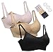 HOFISH 3PACK Full Bust Seamless Nursing Maternity Bras Bralette S-XXL with Extra Bra Extenders & Clips