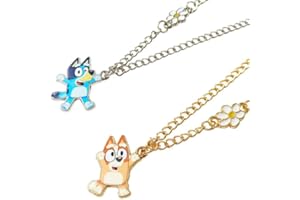 LUV HER Bluey and Bingo BFF Necklace Set, Girls Friendship Gift for Ages 6+