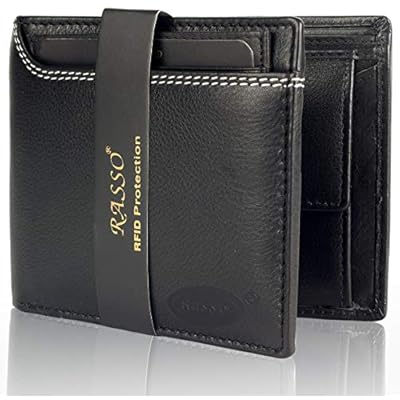 Rasso Genuine Black Mens Leather Wallet