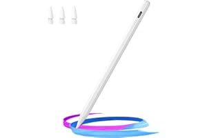 HASTRAITH Stylus Pen for iPad(2018-2025)-13 Mins Fast Charge with Tilt Sensitivity & Palm Rejection for iPad 11/10/9/8/7/6th Gen, Air 7/6/5/4/3/M3/M2, Pro 13"/12.9"/11"/M4, Mini 7/6/5th, White