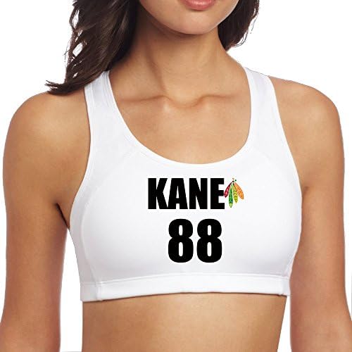MayDay Women Hockey Patrick #88 Kane No-Bounce Sports Bra White S