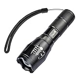 Best LED Flashlight,CrazyFire 1000lm Zoomable LED Flashlight,Waterproof Compact LED Flashlight Torch for Hiking,Hunting,Boating,Fishing,Indoor or Outdoor Using(Battery Not Include)