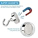 AIDOUT Magnetic Hooks-Strong Powerful and Heavy Duty-4 Pack Hanging Hooks - 40 LB & 80 LB Industrial Grade Multi-purpose Neodymium Hanging Hooks Great for Your Refrigerator and Other Magnetic Surfaces