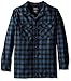 Pendleton Men's Long Sleeve Fitted Board Shirt, Blue/Black Ombre-31853, LG