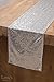 Ling's moment Sparkly Sequin Table Runner Silver 12 x 108 Inch (Hem Edge) for Thanksgiving Christmas Wedding Engagement Party Bridal Baby Shower Dresser Decorations