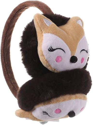 Amazon Com Children Kids Winter Outdoor Earmuffs Cute Cartoon Fox Ear Warmers Warm Plush Padded Ear Muffs Coffee