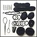 Healthcom 26 Pcs Hair Bun Crown Shapers Women Girls Maker Hair Braid Tool Perfect Hair Bun Making Styling Tools Set DIY Bun Maker Clip Curler Roller Tool Twist Donut Bun Hair Styling Accessories Kit