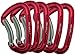 Big Wall Traverse - UIAA Certified 25kn Aluminum Carabiners - Screw Lock, Straight Gate or Bent Gate - (Magenta - Bent Gate, Package of Five)