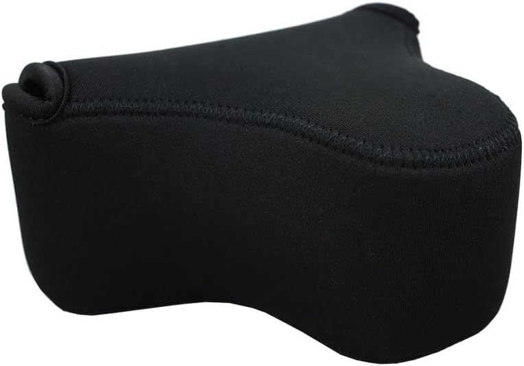 JJC Mirrorless Camera Case Ultra-Light Pouch Bag for Sony A6400 A6500 A6300 A6000 A5100 A5000 with Lens, Black