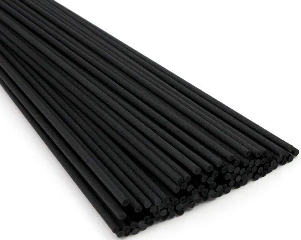Fragrancia Black Fibre Diffuser Reeds | 3mm Diameter | 250mm Long | Pack of 8 Reeds