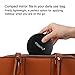 Magicfly Travel Mirror, 10X/ 5X/ 1X Travel Magnifying Mirror with Light, USB RechargeableTravel Makeup Mirror, Daylight LED Compact Mirror Handheld Lighted Folding Mirror for Traveling, Black