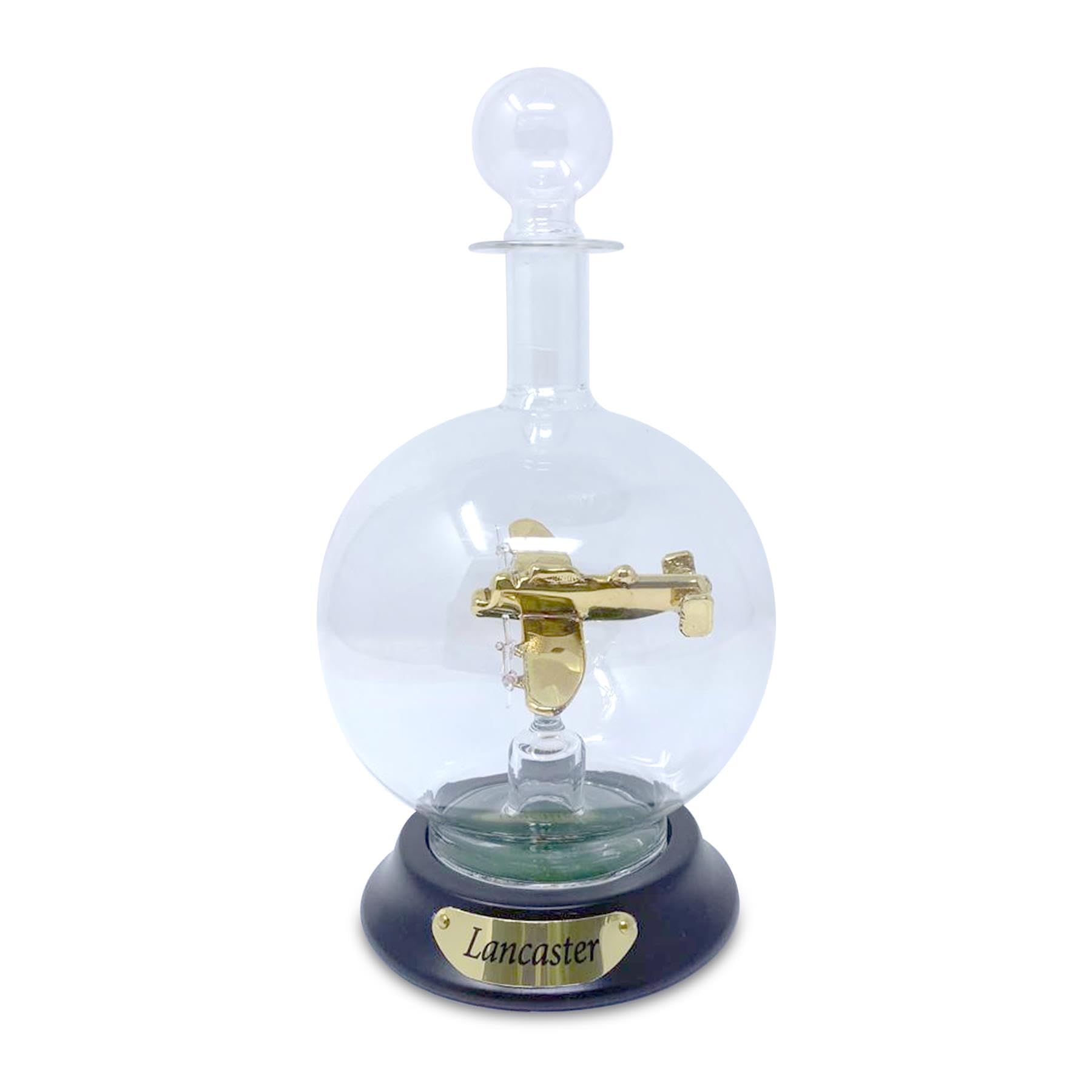 Lancaster Bomber Aeroplane in a Glass Decanter