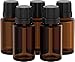 Piping Rock 5 Pack Aromatherapy 15 mL Glass Bottles with Droppers