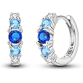 MULA 925 Sterling Silver Hoop Earrings for Women Cute 5A Cubic Zirconia Classic Small Hoop Earrings Jewelry