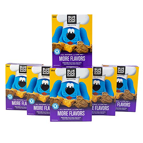 Blue Dog Bakery Natural Dog Treats, Assorted, More Flavors, 20oz (6 Boxes)