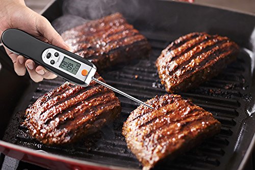 image for Unicook Digital Meat Thermometer with Foldable Probe, Instant Read Dig