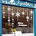DNVEN Merry Christmas Wall Decals Super Large Snow Flake Curtains Snowflakes Decorative Wall Stickers Door Window Stickers Glass for Kids Rooms Nursery Bedrooms DIY White 71 inches x 42 inches