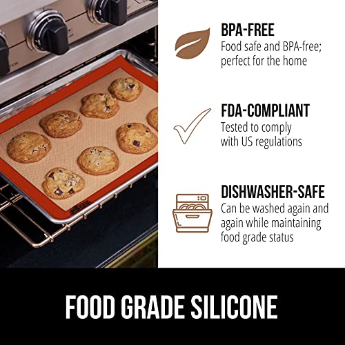 Gorilla Grip Non Stick Silicone Baking Mat Sheet, 2 Pack, Reusable