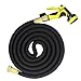 Tespressolife Strongest Flexible Garden Hose Expandable Stretch Hosepipe Comes with 9-Setting Spray Nozzle for All Watering Needs, Black