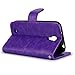 S4 Case, LK [Kickstand Feature] S4 Wallet Case, Luxury PU Leather Wallet Case Flip Cover Built-in Card Slots Stand For Samsung Galaxy S4, PURPLE