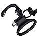 Outdoor Survival Airsoft Paintball 1 Inch Metal Snap Shackle Tactical Clip for Sling and Paracord Bracelet, Black, 2 Pack