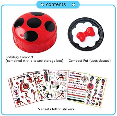 Amazon Com Miraculous Ladybug Tattoos For Kids Girls Ladybug Case Arts Crafts Sewing