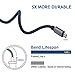 Goodsail Micro USB Cables, 3Pack 6FT/2M durable Nylon Braided High Charging Speed USB 2.0 A Male to Micro USB Cord For Samsung, HTC, Motorola, Blackberry, Tablets and Android Smartphones Blue Black