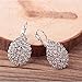 Wensltd Clearance! 1 Pairs Women Girls Cute Lady Crystal Rhinestone Earrings Elegant Jewelry (Silver)