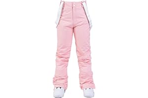 ALSOGO Women's Insulated Snow Pants Winter Warm Ski Pant Outdoor Waterproof Snowboard Bibs with Detachable Suspender