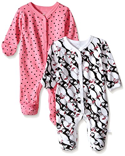 Rosie Pope Baby Newborn Baby Girl's Pack Coveralls, Azalea Pink