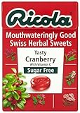 Ricola Cranberry Sugar Free Swiss Herb Drops 45 g (Pack of 10)
