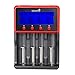 18650 Charger,AA Charger, H4 Universal Battery Charger LCD Display Speedy Smart Charger
