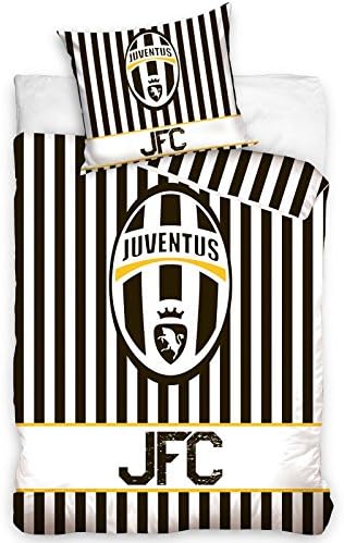 Juventus Soccer Team JFC Official Bed Set Duvet Cover 160 x 200 cm + Pillowcase 70 x 80 cm Cotton