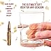 Real Bullet .308 Whiskey Glass Hand-Blown | Premium Cocktail Scotch Bourbon Old Fashioned Crystal Brandy Vodka Drinking Glasses | Good for Party Shot Glasses Rocks Tumbler Drinks Glassware | CoolNTool