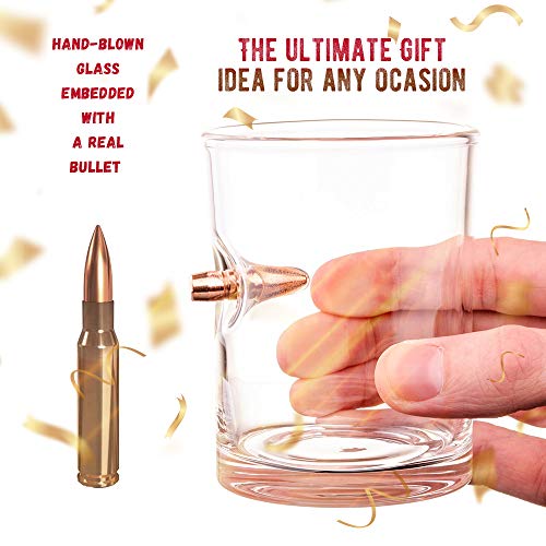 Real Bullet .308 Whiskyglas, mundgeblasen, Premium-Cocktailglas, Scotch Bourbon altmodisch, Kristallschnaps Wodka… – Bild 2