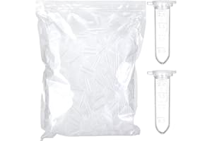 2ml Microcentrifuge Tubes 500pcs, EO Sterilized Plastic Small Vials with Caps for Sample Storage Without Leakage(500)…