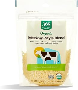365 by Whole Foods Market, Organic Mexican-Style Cheese Blend, Shredded, 6 Ounce