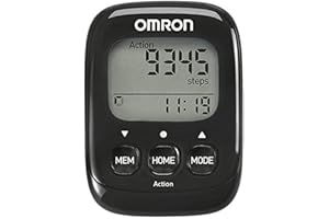 Omron Walking Style IV Step Counter - Pocket Size Pedometer, Active Mode & Calorie Calculation, Large Buttons and Large Displ