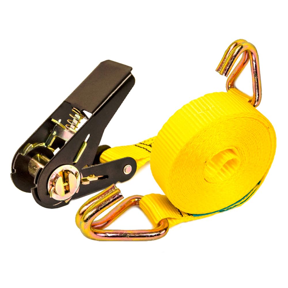 PONSA R25GC Ratchet Strap for Moderately Heavy Loads. Real breaking resistance 4400 lb (2000kg) Length 16,4 ft (5 m). 027139025108