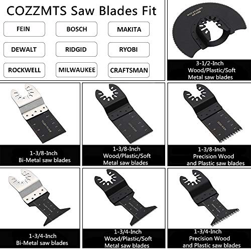 25PC Oscillating Saw Multi Tool Quick Blades Fit Universal Replace Dewalt 20V XR Milwaukee m12 Makita XMT03Z Genesis GMT15A Rockwell RK5132K RK5151K Porter Cable PCC710B PCE606K Ferm Galsx PRO Tools - Thumbnail 3