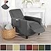 Dawson Collection Basic Strapless Slipcover. Form Fit, Slip Resistant, Stylish Furniture Shield / Protector Featuring Lightweight Twill Fabric. By Home Fashion Designs Brand. (Recliner, Grey)