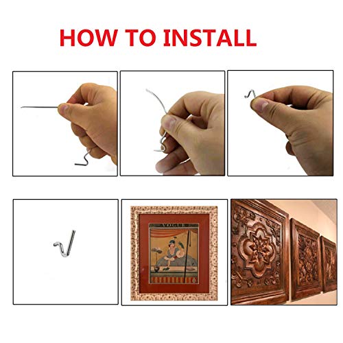PHOLSY 100 Ibs Super Hooks Replacement for Monkey Hook Picture Hanger Home and Office Pack - Hang Art, Clock, Shelves, Mirrors, Frames or Planters for Home and Office Decorations - 20 Total Pieces
