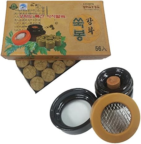 Ganghwaae Kungangae Myoung PUM Mugwort Pure Moxa Cone 56B with Burner