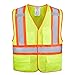 XSHIELD XS0100,High Visibility Safety Vest with Silver Stripe,ANSI/ISEA 107-2015 Type R Class2 Not FR (XL, Yellow)