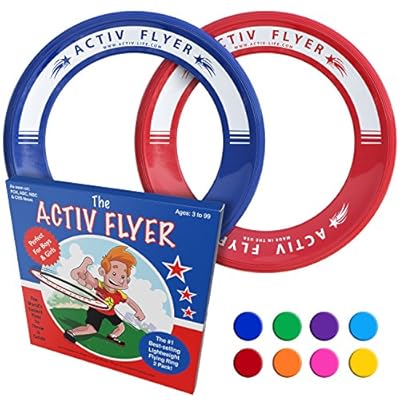 Activ Life Best Kid's Frisbee Rings [2 Pack] Fly Straight & Don’t Hurt - 80% Lighter Than Standard Frisbees - Replace Screen Time Healthy Family Fun - Get Outside & Play! - Made in USA